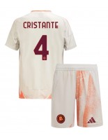 Otroške Nogometnih dresov AS Roma Bryan Cristante #4 Gostujoči 2024-25 Kratki rokavi (+ hlače)